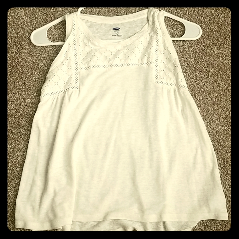 Kids white tank